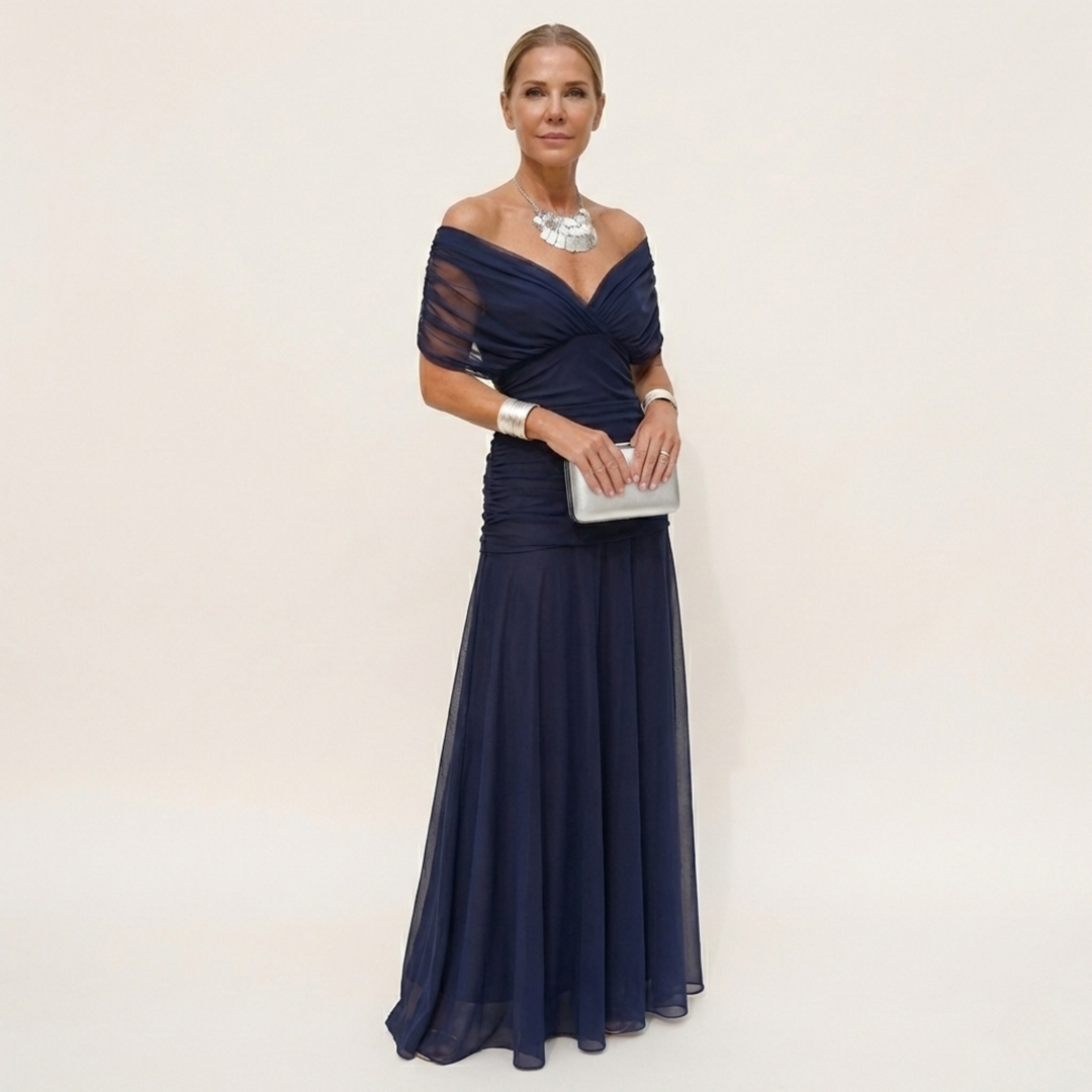 Isabella | Long Floral Dress with V-Neck