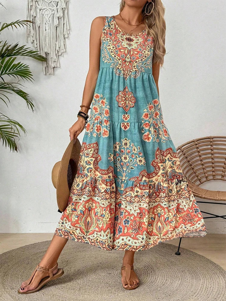 Eloria | Boho Breeze Maxi Dress