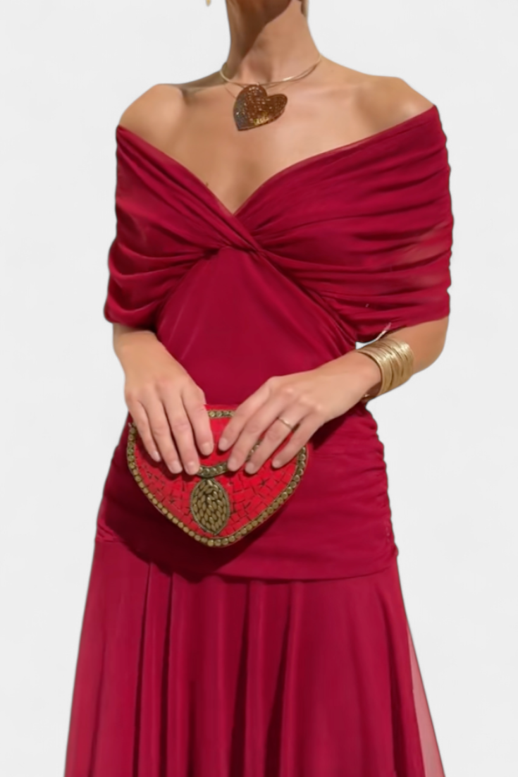 Isabella | Long Floral Dress with V-Neck