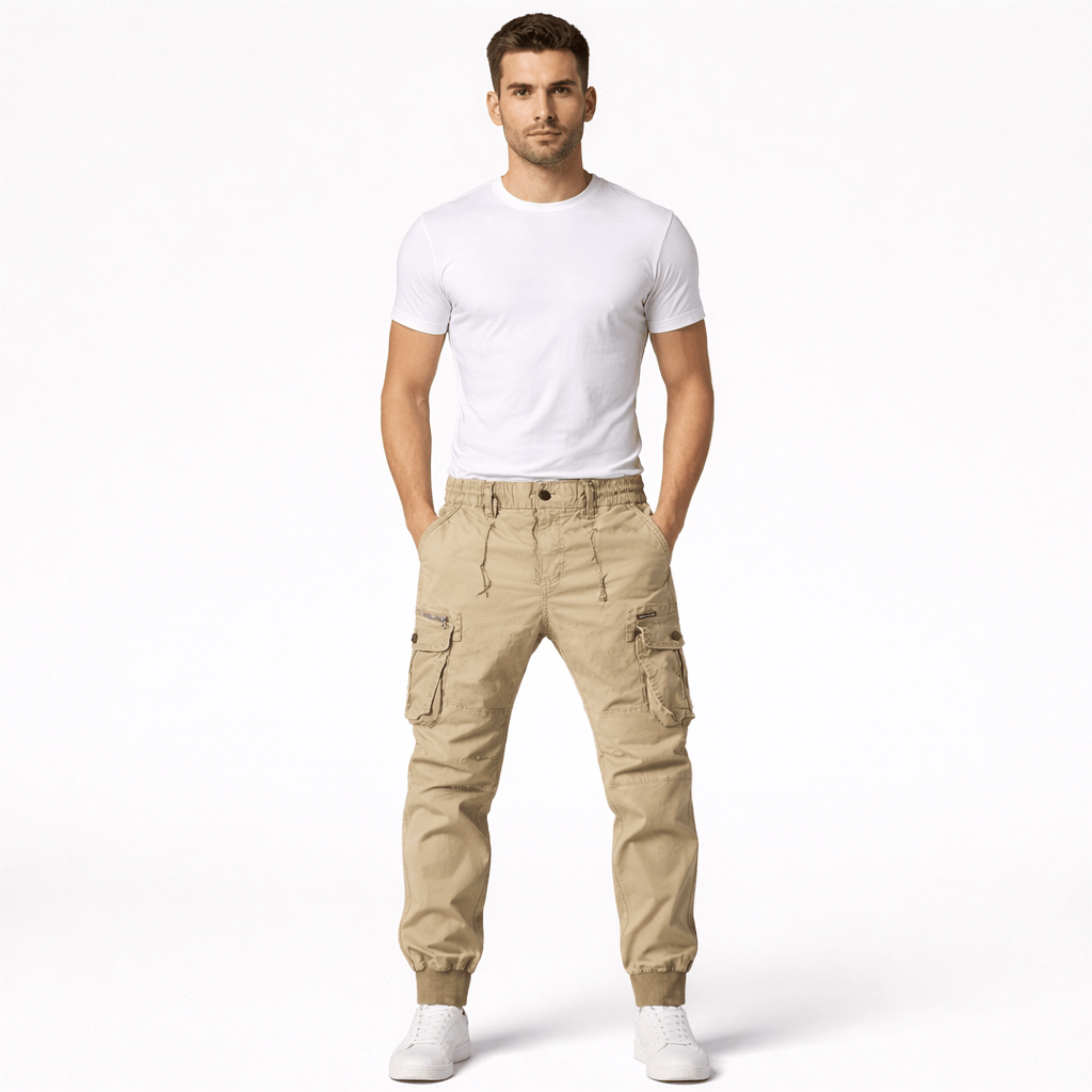 ETHAN, Cotton Cargo Pants Regular Fit