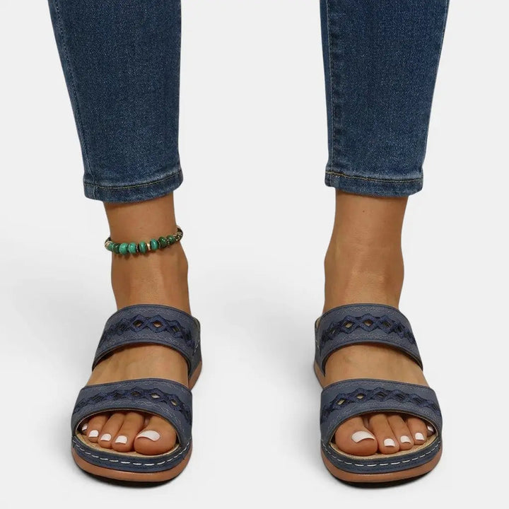 Women's Orthopedic Leather Sandals | Stylish Comfortable Summer Footwear