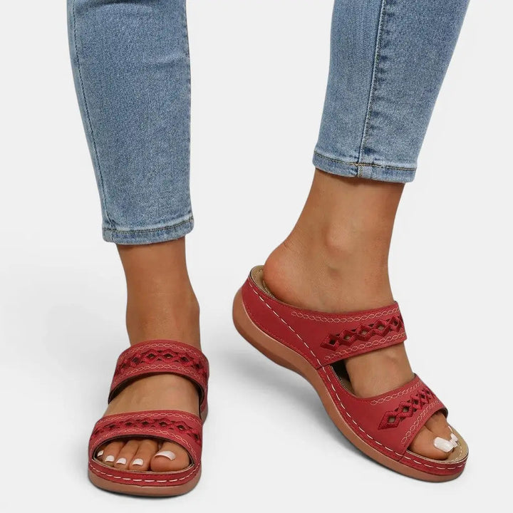 Women's Orthopedic Leather Sandals | Stylish Comfortable Summer Footwear